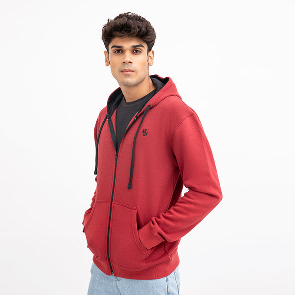 RED FULL SLEEVE HOODIE
