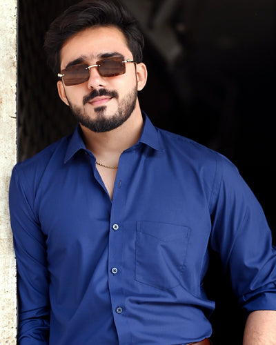 Dress Shirt-Navy Blue