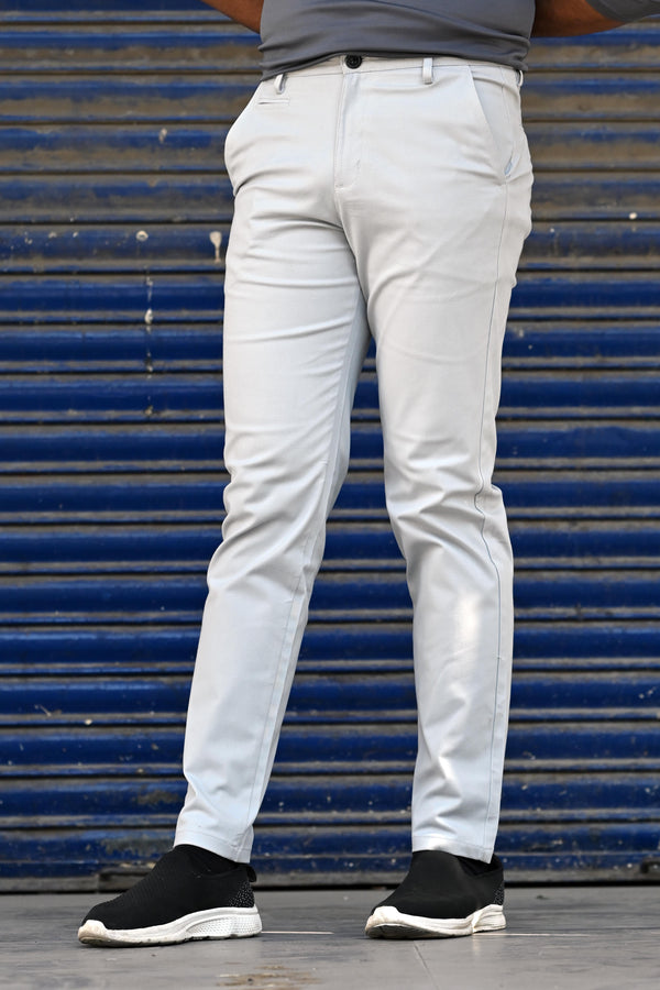 Cotton Pants-Gray Goose