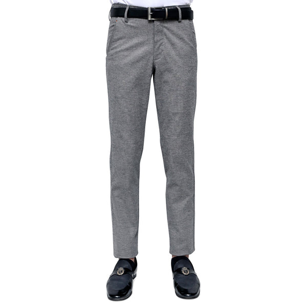 COTTON CHINO PANT TEXTURE-DARK SILVER