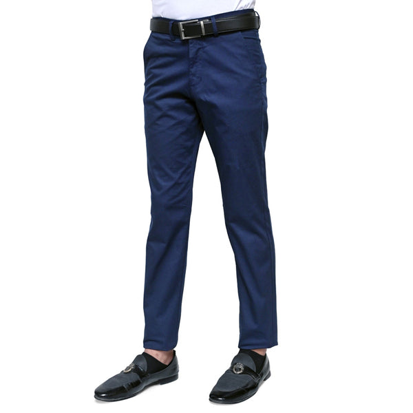 COTTON CHINO PANT-NAVY BLUE