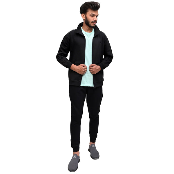 BLACK COLLAR TRACK SUIT