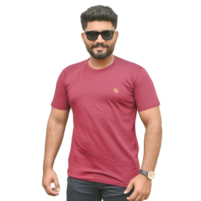 Round Neck T-Shirt Maroon