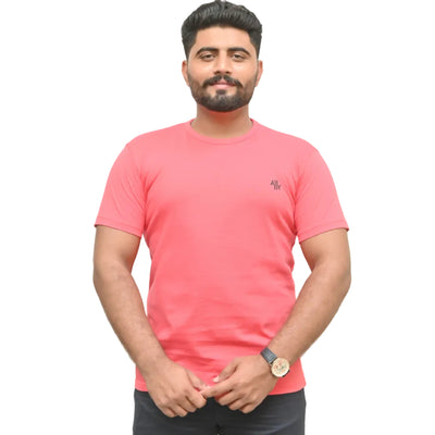 Round Neck T-Shirt Coral Pink
