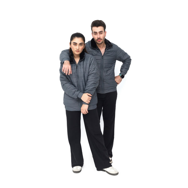 COUPLE-F/L MICRO JACKET-GRAY