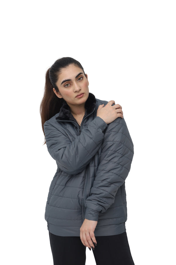 GRAY MICRO JACKET F/S