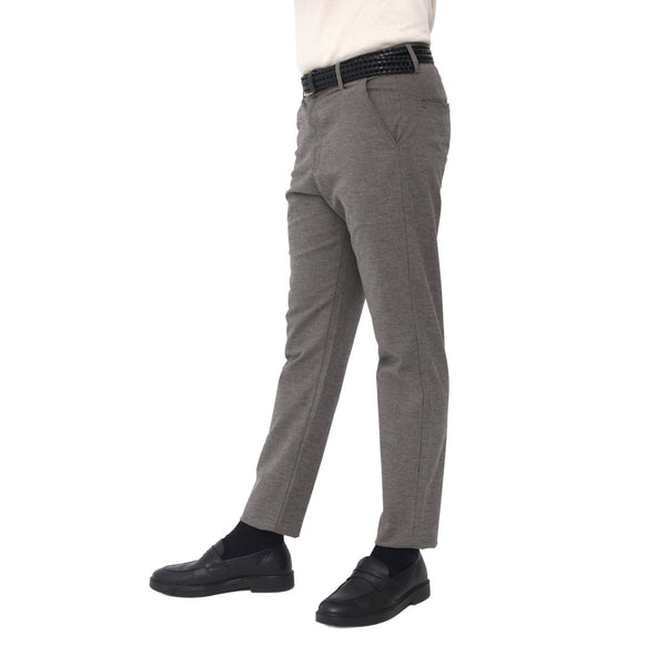 COTTON CHINO PANT-DARK SILVER TEXTURE