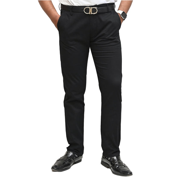 COTTON CHINO PANT-BLACK