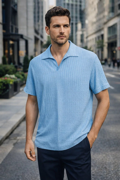 Men’s Polo Turkey Shirt- Blue