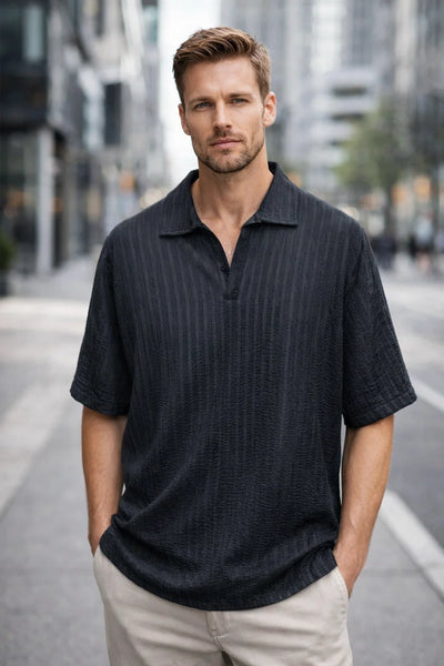 Men’s Polo Turkey Shirt-Black